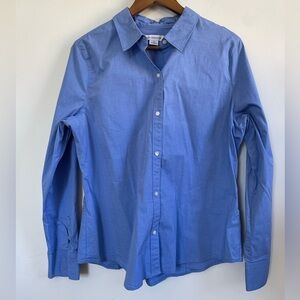 Liz Claiborne Classic Button Down, Blue, Women’s XL